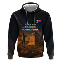 South Africa Safari UFO Zip Hoodie African Wildlife Sci-Fi Galaxy Space And Mandela
