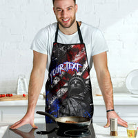 Personalized America New York Statue Of Liberty Apron Dark Grunge American Flag Graffiti Street Art