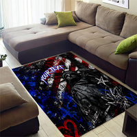 Personalized America New York Statue Of Liberty Area Rug Dark Grunge American Flag Graffiti Street Art