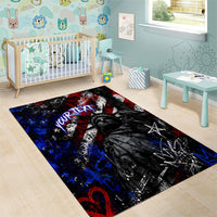 Personalized America New York Statue Of Liberty Area Rug Dark Grunge American Flag Graffiti Street Art