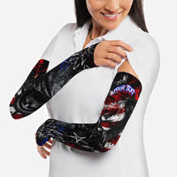 Personalized America New York Statue Of Liberty Arm Sleeves Dark Grunge American Flag Graffiti Street Art