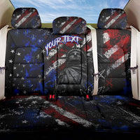 Personalized America New York Statue Of Liberty Back Car Seat Cover Dark Grunge American Flag Graffiti Street Art