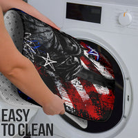 Personalized America New York Statue Of Liberty Bathroom Set Dark Grunge American Flag Graffiti Street Art