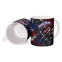 Personalized America New York Statue Of Liberty Ceramic Mug Dark Grunge American Flag Graffiti Street Art