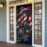 Personalized America New York Statue Of Liberty Door Cover Dark Grunge American Flag Graffiti Street Art