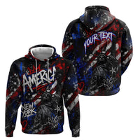 Personalized America New York Statue Of Liberty Hoodie Dark Grunge American Flag Graffiti Street Art