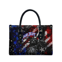 Personalized America New York Statue Of Liberty Leather Bag Dark Grunge American Flag Graffiti Street Art