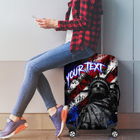 Personalized America New York Statue Of Liberty Luggage Cover Dark Grunge American Flag Graffiti Street Art