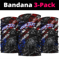 Personalized America New York Statue Of Liberty Neck Gaiter Dark Grunge American Flag Graffiti Street Art
