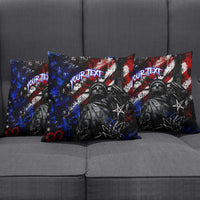 Personalized America New York Statue Of Liberty Pillow Cover Dark Grunge American Flag Graffiti Street Art