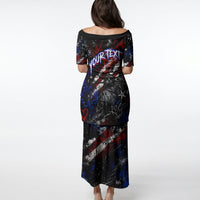 Personalized America New York Statue Of Liberty Puletasi Dark Grunge American Flag Graffiti Street Art