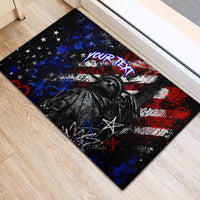 Personalized America New York Statue Of Liberty Rubber Doormat Dark Grunge American Flag Graffiti Street Art