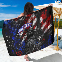 Personalized America New York Statue Of Liberty Sarong Dark Grunge American Flag Graffiti Street Art