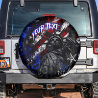 Personalized America New York Statue Of Liberty Spare Tire Cover Dark Grunge American Flag Graffiti Street Art