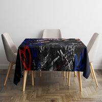 Personalized America New York Statue Of Liberty Tablecloth Dark Grunge American Flag Graffiti Street Art