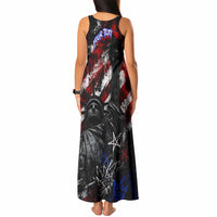 Personalized America New York Statue Of Liberty Tank Maxi Dress Dark Grunge American Flag Graffiti Street Art