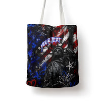 Personalized America New York Statue Of Liberty Tote Bag Dark Grunge American Flag Graffiti Street Art