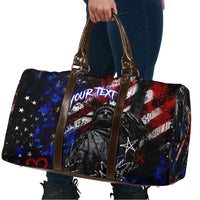 Personalized America New York Statue Of Liberty Travel Bag Dark Grunge American Flag Graffiti Street Art