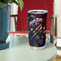 Personalized America New York Statue Of Liberty Tumbler Cup Dark Grunge American Flag Graffiti Street Art