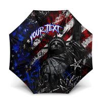 Personalized America New York Statue Of Liberty Umbrella Dark Grunge American Flag Graffiti Street Art