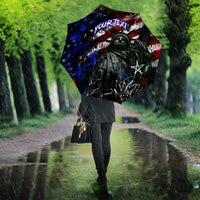 Personalized America New York Statue Of Liberty Umbrella Dark Grunge American Flag Graffiti Street Art
