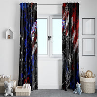 Personalized America New York Statue Of Liberty Window Curtain Dark Grunge American Flag Graffiti Street Art