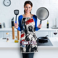 Personalized New York Statue Of Liberty Apron Grunge Street Art NYC Skyline American Pride