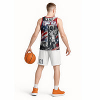 Personalized New York Statue Of Liberty Basketball Jersey Grunge Street Art NYC Skyline American Pride