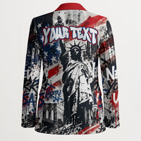Personalized New York Statue Of Liberty Blazer Grunge Street Art NYC Skyline American Pride