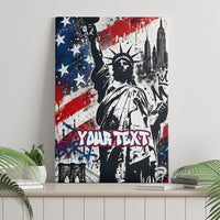Personalized New York Statue Of Liberty Canvas Wall Art Grunge Street Art NYC Skyline American Pride