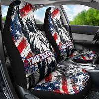 Personalized New York Statue Of Liberty Car Seat Cover Grunge Street Art NYC Skyline American Pride