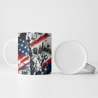 Personalized New York Statue Of Liberty Ceramic Mug Grunge Street Art NYC Skyline American Pride