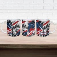 Personalized New York Statue Of Liberty Ceramic Mug Grunge Street Art NYC Skyline American Pride
