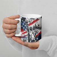 Personalized New York Statue Of Liberty Ceramic Mug Grunge Street Art NYC Skyline American Pride