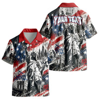 Personalized New York Statue Of Liberty Kid Hawaiian Shirt Grunge Street Art NYC Skyline American Pride