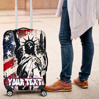 Personalized New York Statue Of Liberty Luggage Cover Grunge Street Art NYC Skyline American Pride