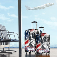 Personalized New York Statue Of Liberty Luggage Cover Grunge Street Art NYC Skyline American Pride
