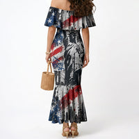 Personalized New York Statue Of Liberty Mermaid Dress Grunge Street Art NYC Skyline American Pride