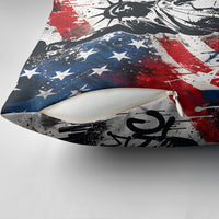 Personalized New York Statue Of Liberty Pillow Cover Grunge Street Art NYC Skyline American Pride