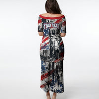 Personalized New York Statue Of Liberty Puletasi Grunge Street Art NYC Skyline American Pride