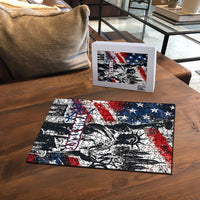 Personalized New York Statue Of Liberty Puzzle Grunge Street Art NYC Skyline American Pride