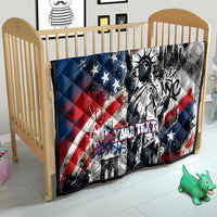 Personalized New York Statue Of Liberty Quilt Grunge Street Art NYC Skyline American Pride