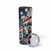 Personalized New York Statue Of Liberty Skinny Tumbler Grunge Street Art NYC Skyline American Pride