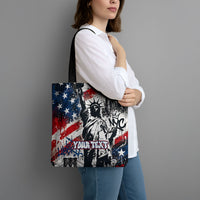 Personalized New York Statue Of Liberty Tote Bag Grunge Street Art NYC Skyline American Pride
