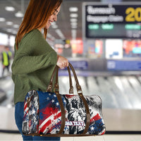 Personalized New York Statue Of Liberty Travel Bag Grunge Street Art NYC Skyline American Pride