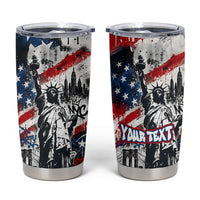 Personalized New York Statue Of Liberty Tumbler Cup Grunge Street Art NYC Skyline American Pride