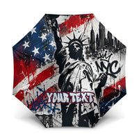 Personalized New York Statue Of Liberty Umbrella Grunge Street Art NYC Skyline American Pride