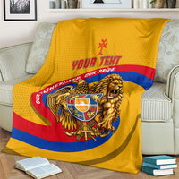 Personalized Armenia Coat Of Arms Blanket Armenian Flag Map And Patriotic Eagle Lion
