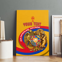 Personalized Armenia Coat Of Arms Canvas Wall Art Armenian Flag Map And Patriotic Eagle Lion