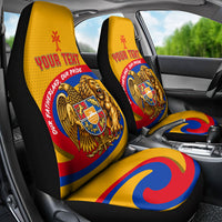 Personalized Armenia Coat Of Arms Car Seat Cover Armenian Flag Map And Patriotic Eagle Lion